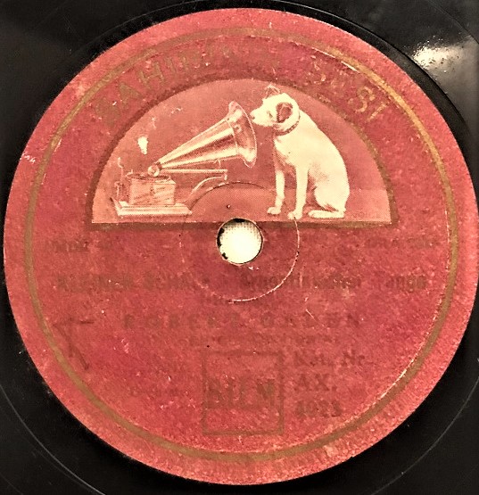 SAHİBİNİN SESİ TANGO ENSTRÜMANTAL MUZİK  YUNAN BASKI TAŞ PLAK 78 DEVİR