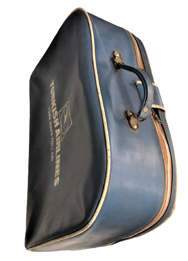 CANTA TURKISH AIRLINES TURK HAVA YOLLARI CANTA FERMUARLI KİLİTLİ  KULPLU SEYEHAT CANTASI 60 LI YILLAR