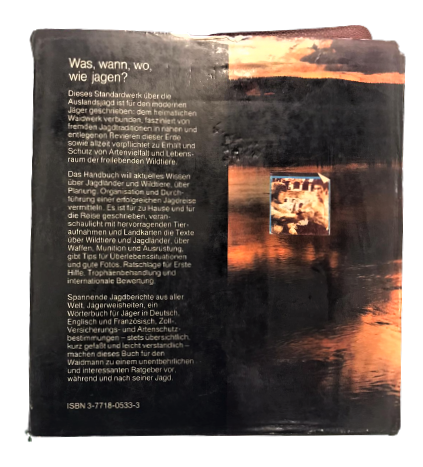 EGON J. LECHNER JAGD İNTERNATİONAL EDİTİON LUFTHANSA FİNK KÜMMERLY+FREY 1984