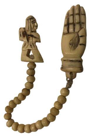 KEMİK TAMAMEN EL İŞCİLİKLİ YAPIM BEKTAŞİ ZAZA TESPİHİ DEDE  VE FATIMANIN ELİ 