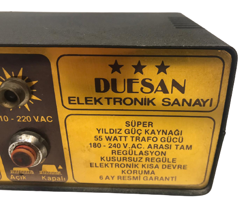 DUESAN 0.15 DC VOLT 3.5 AMPER  AYARLI KISA DEVRE KORUMALI ADAPTÖR