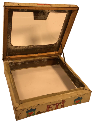 ETİ BİSKÜİT TENEKE CAMLI KUTU KAPAGI 