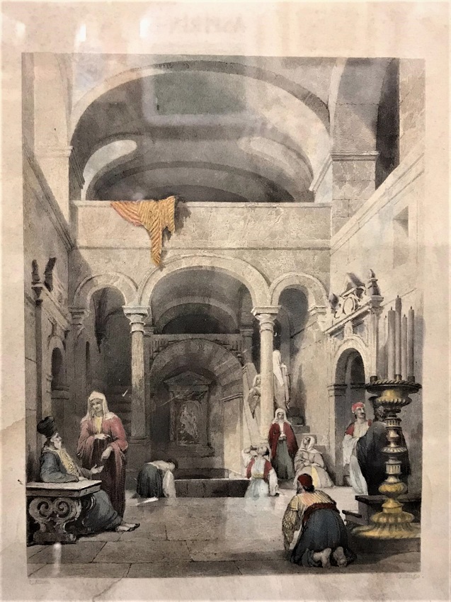 GRAVÜR TOMAS ALLOW ORJİNAL BASKI HAN İÇİ CARŞI SONRADAN RENKLENDİRME 