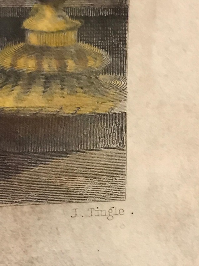 GRAVÜR TOMAS ALLOW ORJİNAL BASKI HAN İÇİ CARŞI SONRADAN RENKLENDİRME 