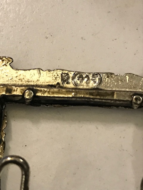 GÜMÜŞ 925 AYAR  RESİM AYAKLI UFAK BOY ÇERÇEVE 5.5 X 4 CM