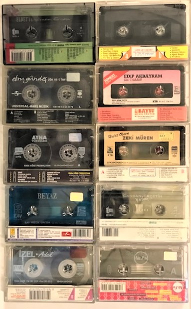 10 ADET SES BANTI KASETİ SUTUDYO KAYITLI ORJİNAL  DOLUM 