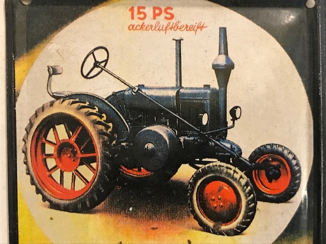 D15 PS LANZ BULLDOG HEART OF IRELAN TRAKTÖR REKLAM TENEKE TABELA 