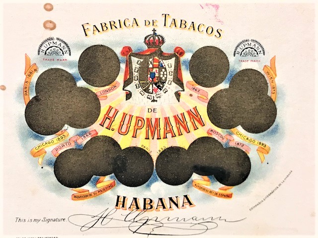 FABRİCA  DE TABACOS HUPMANN HABANA CUBA AHŞAP BOŞ PURO KUTUSU 