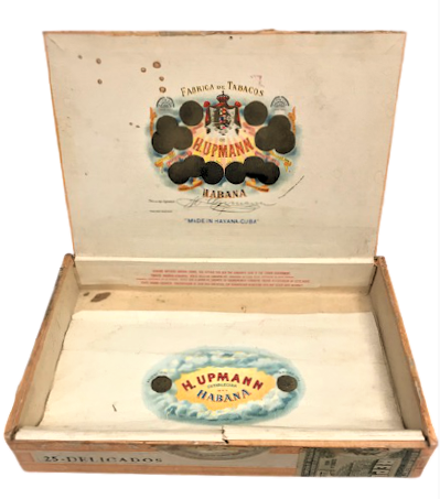 FABRİCA  DE TABACOS HUPMANN HABANA CUBA AHŞAP BOŞ PURO KUTUSU 