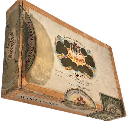 FABRİCA  DE TABACOS HUPMANN HABANA CUBA AHŞAP BOŞ PURO KUTUSU 