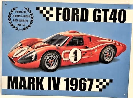 FORT GT 40 LE MANS 24 HOUR RACE WINNERS 1966-69 MARK IV 1967 TENEKE KABARTMA TABELA