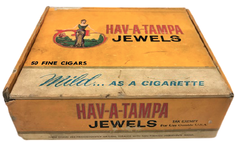 HAV-A-TAMPA JEWELS 50 FİNE CIGARS MİLD ASA BOŞ PURO KUTUSU 