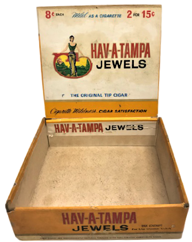 HAV-A-TAMPA JEWELS 50 FİNE CIGARS MİLD ASA BOŞ PURO KUTUSU 