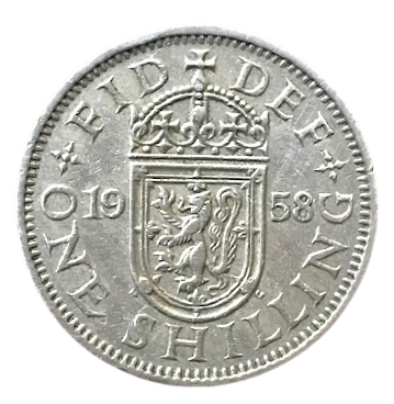 İNGİLİZ STERLİNİ ONE SHILLINGS 1958 FID DEF 2 ELİZABETH  GRATIA REGINA 1 ŞİLİNG
