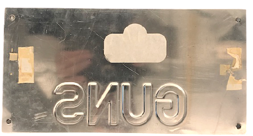 PARKING ONLY GUNS ALÜMİNYUM TABELA ATIŞ YERİNİ GİDER