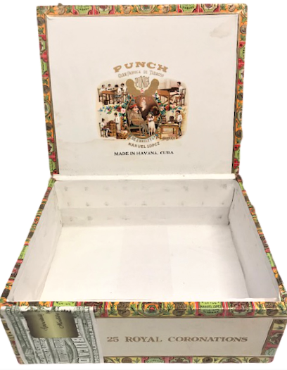 PUNC MANUEL LOPEZ HAVANA CUBA AHŞAP BOŞ PURO KUTUSU