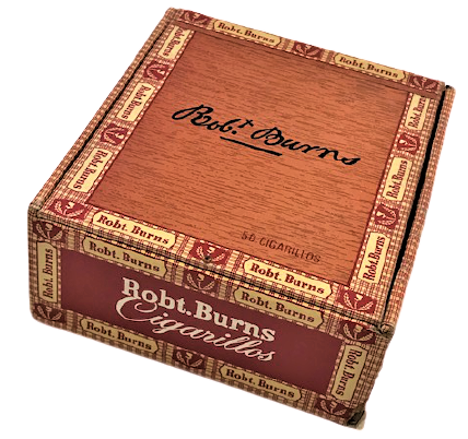 ROBT BURNS CİGARİLLOS CHANGE OF PACE SMOKE AHŞAP BOŞ PURO KUTUSU