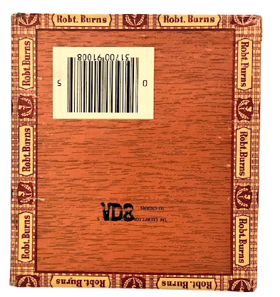 ROBT BURNS CİGARİLLOS CHANGE OF PACE SMOKE AHŞAP BOŞ PURO KUTUSU