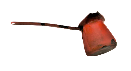 TİRYAKİ CEZVESİ KIRMIZI RENK EMAYE