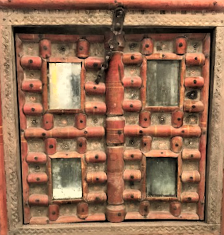 OSMANLI AHŞAP EL İŞCİLİKLİ KANATLI  CİFT TARAFLI PENCERE GELİN DAMAT İÇ ODASI KANATLI PENCERE