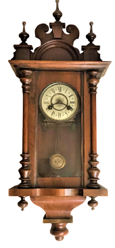 1900 AHŞAP KASA 15 GÜNLÜK KURMALI SARKACLI MEKANİK SAAT DAKİK AYAR TUTAN BİR SAATTİR HER ŞEYİ İLE ORJİNAL