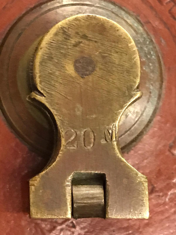 DEMİR YOLLARI CALIŞANLARININ KULLANDIGI DERİ MUHAFAZALI EL DİKİŞLİ PİRİNC CEVİRMELİ MEKANİK BEZ ŞERİT METRE 20 METRELİK