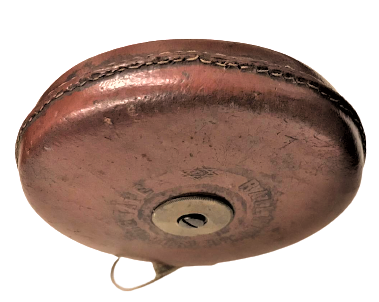 DEMİR YOLLARI CALIŞANLARININ KULLANDIGI DERİ MUHAFAZALI EL DİKİŞLİ PİRİNC CEVİRMELİ MEKANİK BEZ ŞERİT METRE 20 METRELİK