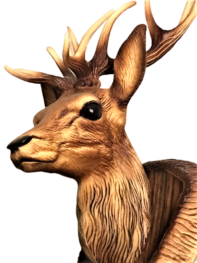 ALMAN MALI 1960 REGEN VERANDERLİJK BOYNUZLU GEYİK BAŞI  FÜGURLU BARAMETRE TERMOMETRO