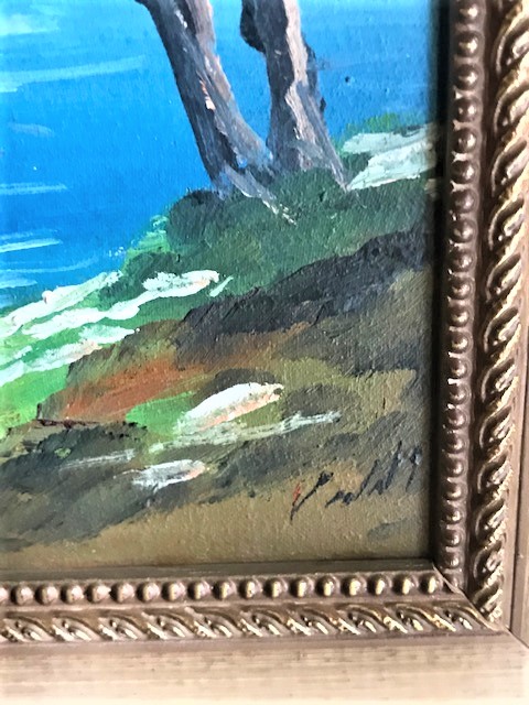 İMZALI ŞASE ÜZERİNE TUAL YAGLI BOYA CALIŞMA İSTANBUL BOGAZ MANZARASI  TABLO