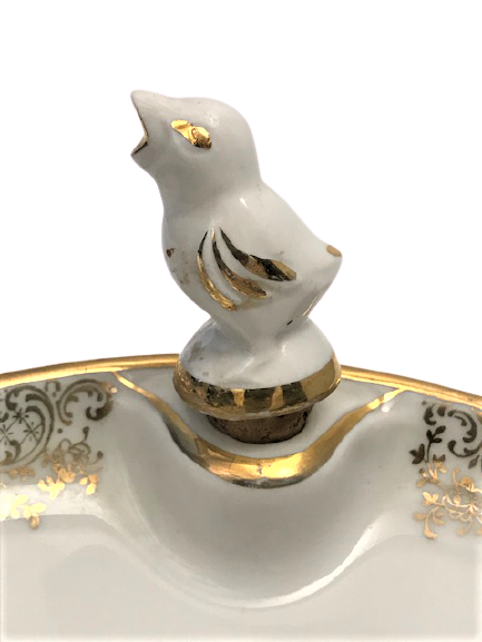 LİMOGES TERMOSLU PORSELEN KUŞLU MAMA TABAGI