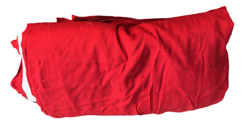 PAMUKLU DOKUMA KUMAŞA AY YILDIZI AYRICA DİKİLEREK BÜYÜK BOY TÜRK BAYRAK 1950 YILLAR ÖLCÜLER 9 X 6 METRE 54 METREKARE