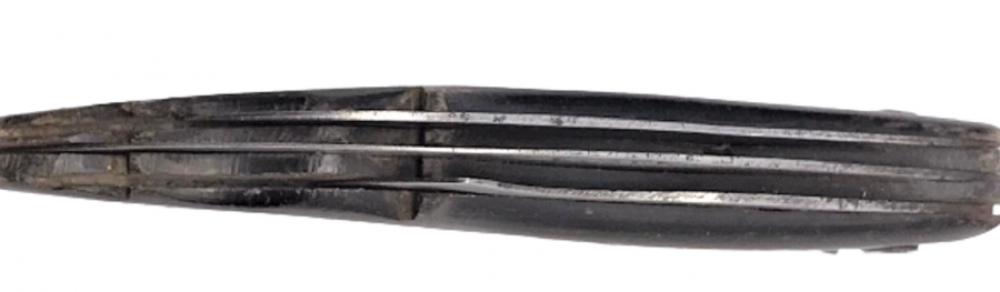 1930 BURSA ÜRKMEZ KARDEŞLER DEN EL YAPIM 3 AGIZLI CELİK DÖGME CAKI BOYNUZ SAP