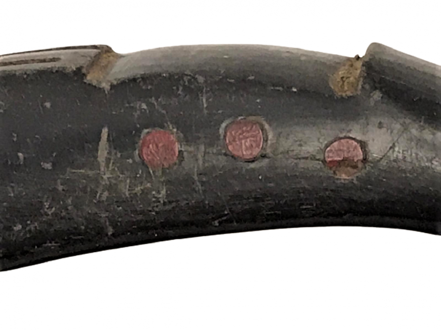 1930 BURSA ÜRKMEZ KARDEŞLER DEN EL YAPIM 3 AGIZLI CELİK DÖGME CAKI BOYNUZ SAP