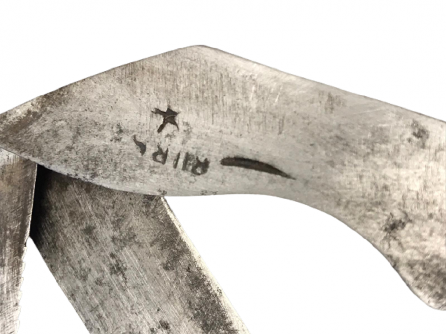 1930 BURSA ÜRKMEZ KARDEŞLER DEN EL YAPIM 3 AGIZLI CELİK DÖGME CAKI BOYNUZ SAP