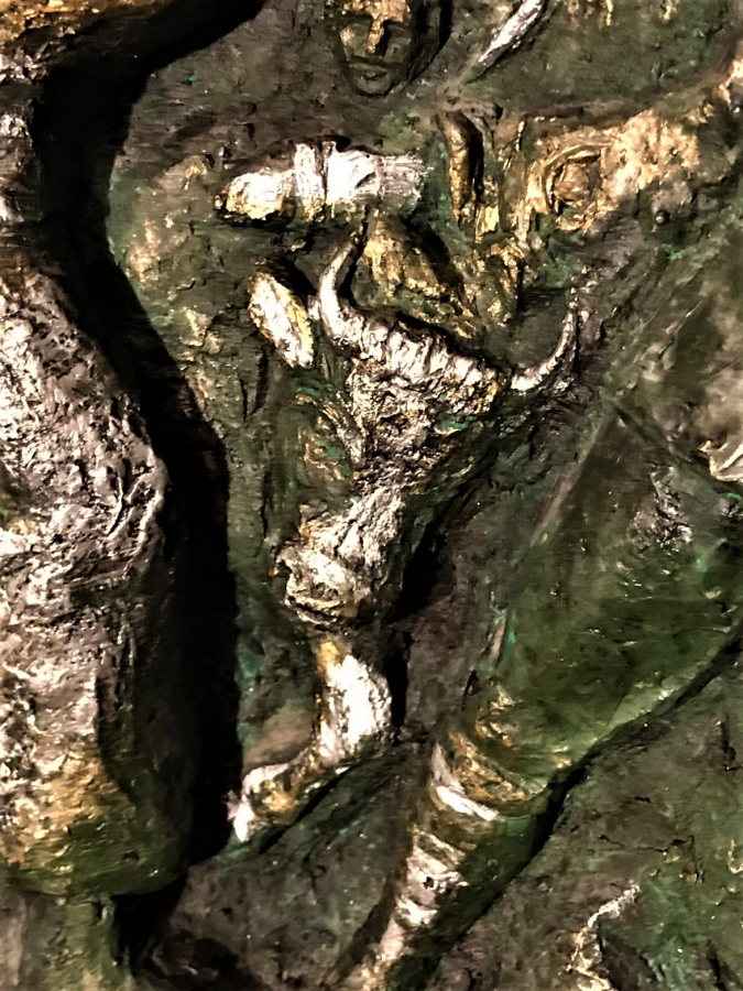 BÜYÜK SANATCIMIZIN RÖLYEF CALIŞMASI SANATCI İMZALI TURHAN VECDİ KARAL BUYUK BOY ÜZERİNDE ÖNEMLİ ZAFER  BAYRAM GÜNLER TARİHLER TEMSİL EDİLMİŞDİR