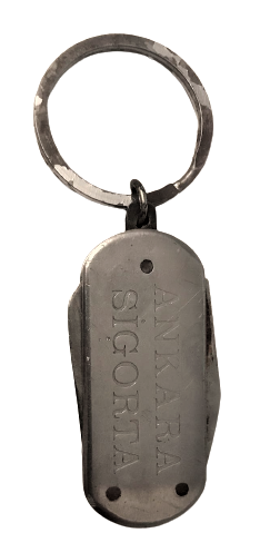 ANKARA SİGORTA 2 FONKSİYONLU PASLANMAZ CELİK ANAHTARLIK CAKI 