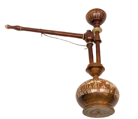 AHŞAP EL TORNASINDA EL İŞLEMELİ EL YAPIM  MİNİ CUBUK NARGİLE TAKIMI