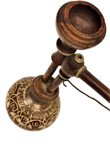 AHŞAP EL TORNASINDA EL İŞLEMELİ EL YAPIM  MİNİ CUBUK NARGİLE TAKIMI