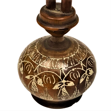 AHŞAP EL TORNASINDA EL İŞLEMELİ EL YAPIM  MİNİ CUBUK NARGİLE TAKIMI