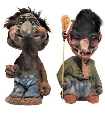 HEİNZE ALMAN EL YAPIM SALLABAŞ FİGÜR  EŞ KARI KOCA 