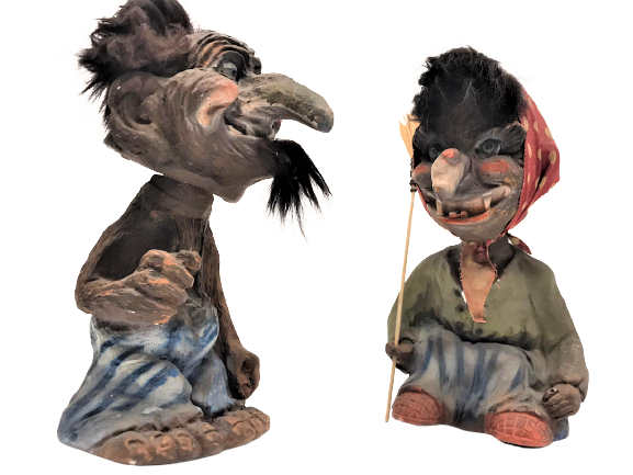 HEİNZE ALMAN EL YAPIM SALLABAŞ FİGÜR  EŞ KARI KOCA 