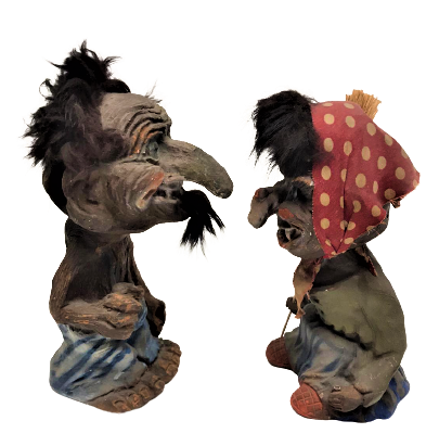 HEİNZE ALMAN EL YAPIM SALLABAŞ FİGÜR  EŞ KARI KOCA 