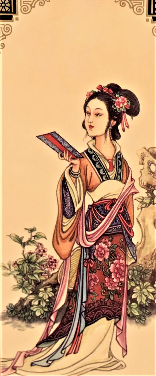 MASA ÜZERİ PARAVAN AHŞAP ÜZERİ  SAF ALTIN EL BOYAMA RESİMLERLE SÜSLEMELİ 6 PARCALI CİFT TARAFLI  LAKE CİLA KAPLI