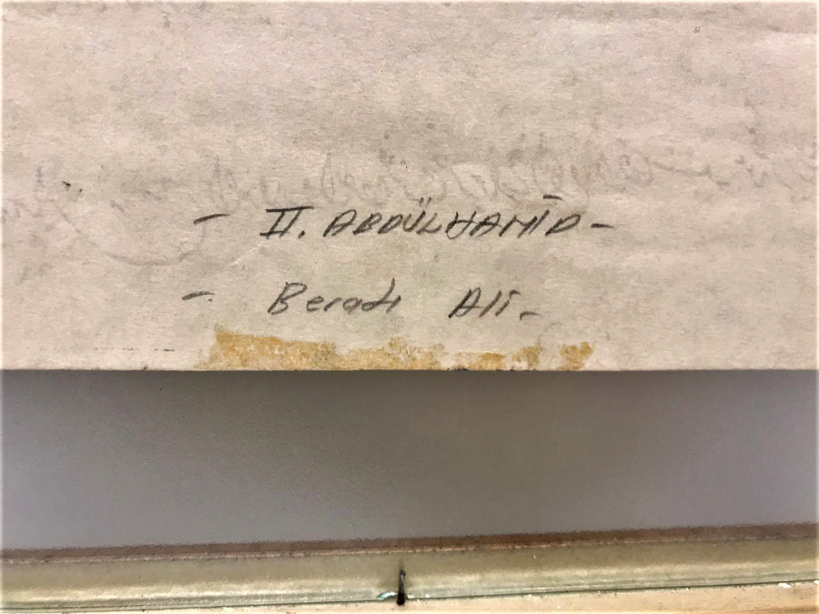 OSMANLI EL YAZMA SULTAN II. ABDÜLHAMİD TUĞRALI MADALYA BERAT BAŞARISINDAN DOLAYI YÜZBAŞIYA VERİLMİŞ 