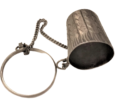 OSMANLI GÜMÜŞ YÜKSÜK ÜZERİ KALEM İŞLİ YÜZÜKLÜ MODEL