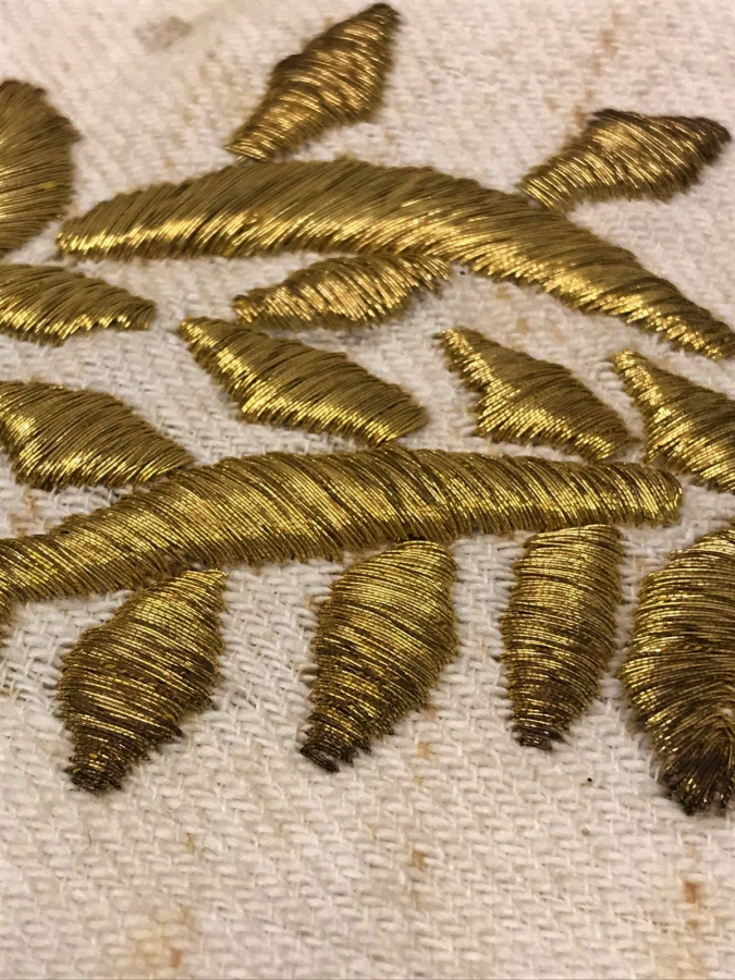 OSMANLI İSTANBUL İŞİ ALTIN TEL KIRMA KOMPLE EL YAPIM HAMAN SACAKLI HAVLU