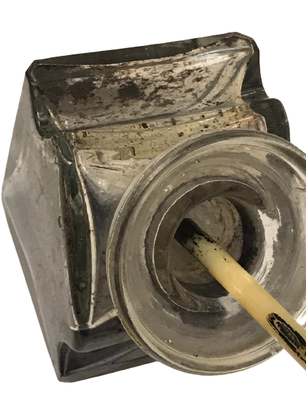 OSMANLI  KAPAKLI MÜREKKEPLİK HOKKA KATALİN DİVİT KALEMİ İLE