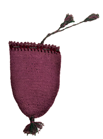 OSMANLI KESE EL İŞLEMELİ EL YAPIM  PEMBE AGIRLIKLI PARA KESE Sİ  BOYU 11 CM ENİ 8 CM