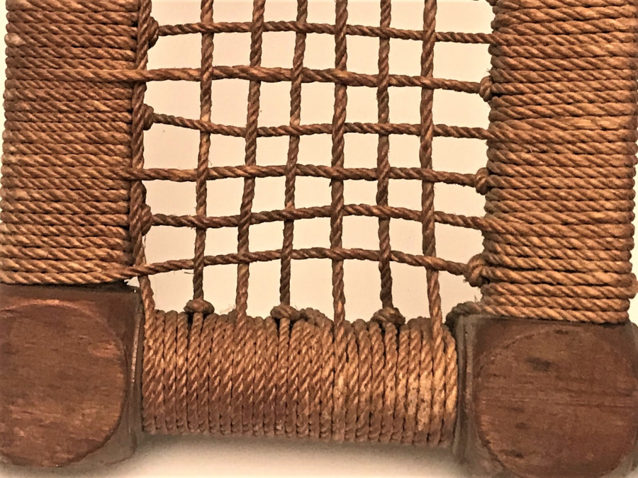 1920 OSMANLI 2 ADET EL ÖRME EGİRME İP İŞİ OTURMA VE DAYANMA YERİ EL TORNA MASİF AHŞAP SANDALYE