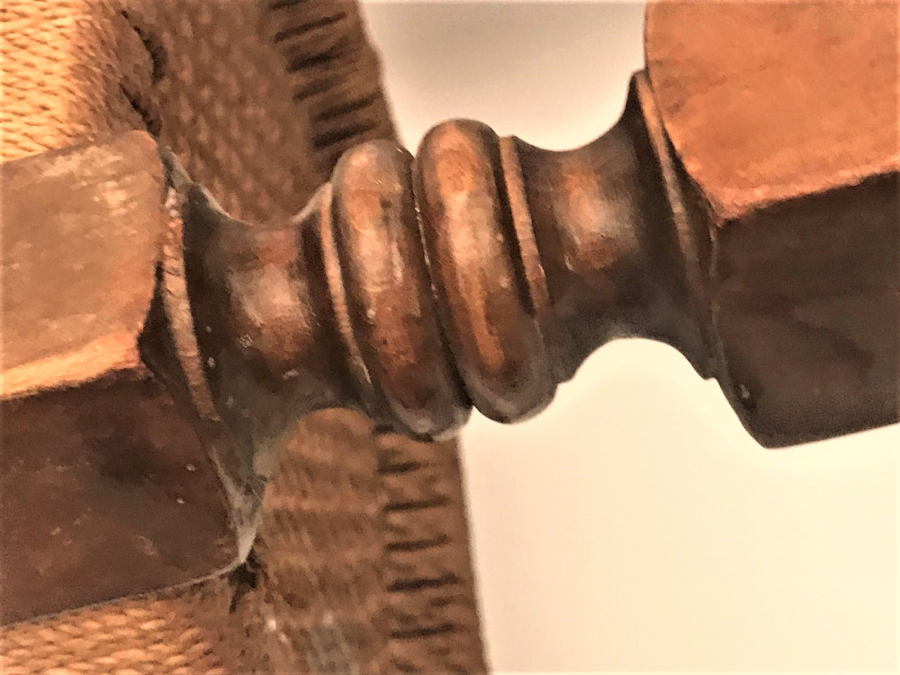 1920 OSMANLI 2 ADET EL ÖRME EGİRME İP İŞİ OTURMA VE DAYANMA YERİ EL TORNA MASİF AHŞAP SANDALYE